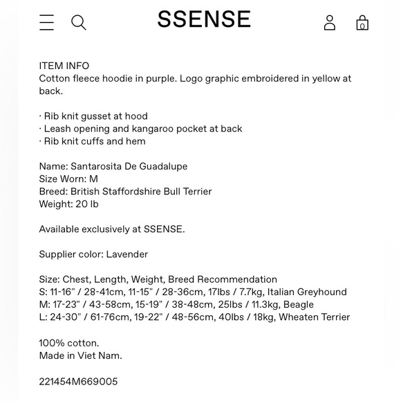 DREW HOUSE
SSENSE Exclusive Purple Painted Dog Mascot Hoodie - Brand New - Picture 3 of 5